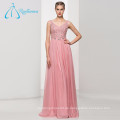 Pink Mantel V-Ausschnitt bodenlangen Plus Size Abendkleid